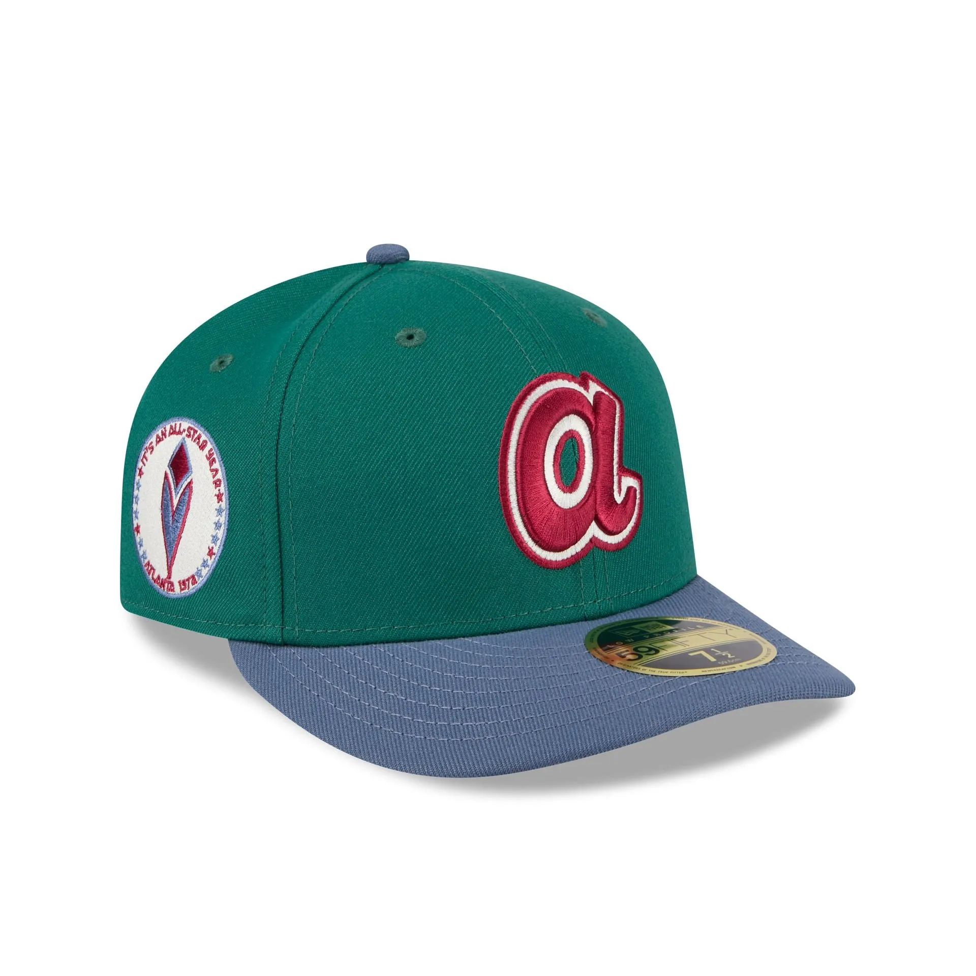 Atlanta Braves Green Gemstone Low Profile 59FIFTY Fitted Hat sold by New Era