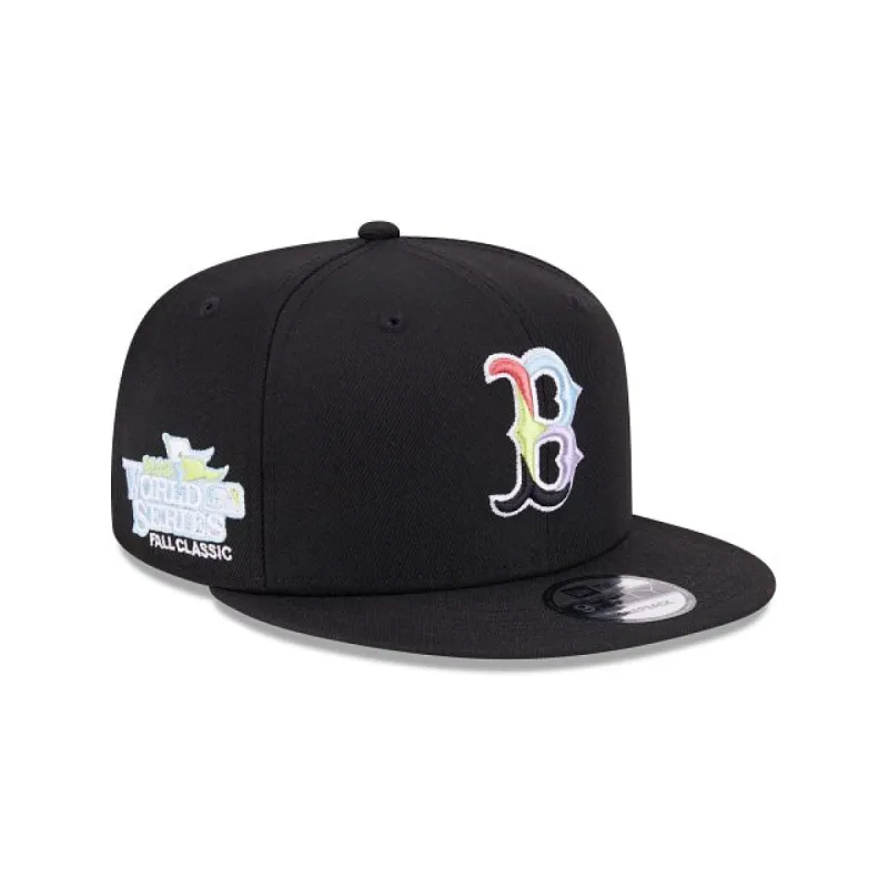 Boston Red Sox Color Pack Black 9FIFTY Snapback Hat sold by New Era