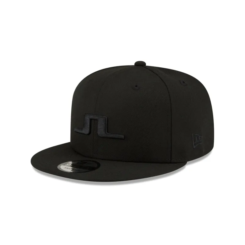 J. Lindeberg Black on Black 9FIFTY Snapback Hat made by New Era