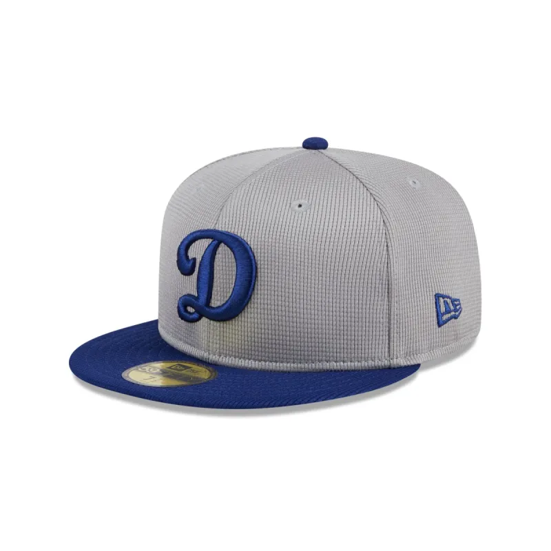 Los Angeles Dodgers 2024 Batting Practice Gray 59FIFTY Fitted Hat sold by New Era