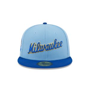 Milwaukee Brewers Powder Blues 59FIFTY Fitted Hat sold by New Era