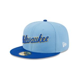 Milwaukee Brewers Powder Blues 59FIFTY Fitted Hat sold by New Era