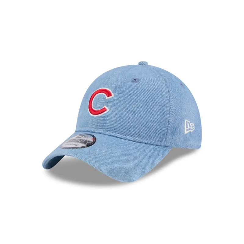 Chicago Cubs Washed Denim 9TWENTY Adjustable Hat sold by New Era