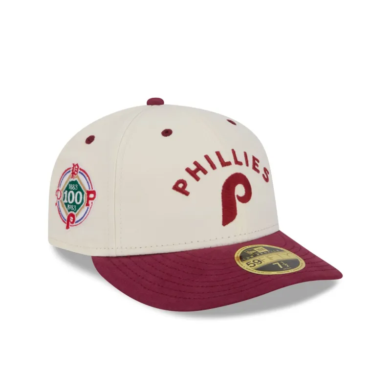 Philadelphia Phillies Vintage Stack Low Profile 59FIFTY Fitted Hat sold by New Era