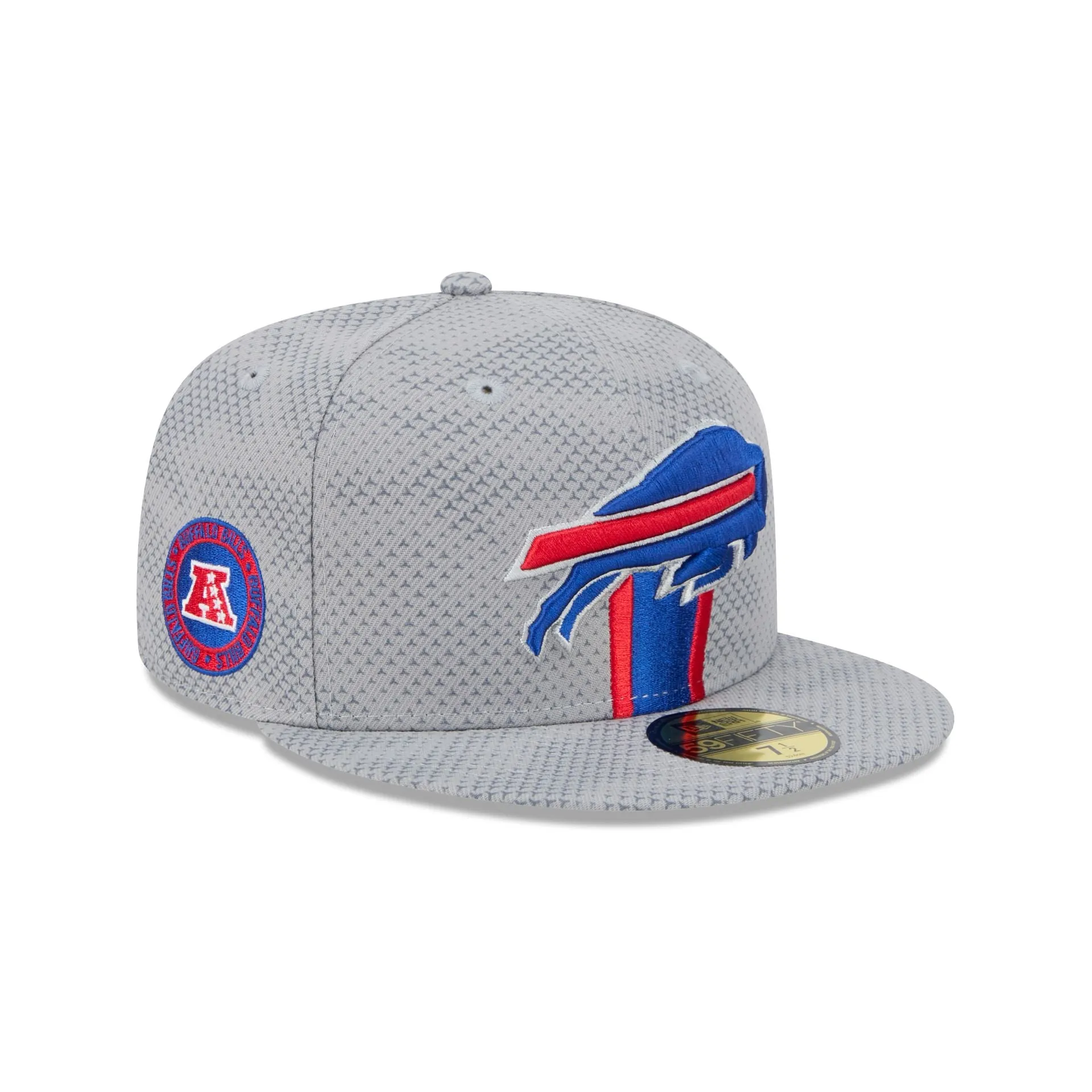 Buffalo Bills 2024 Sideline Gray 59FIFTY Fitted Hat sold by New Era