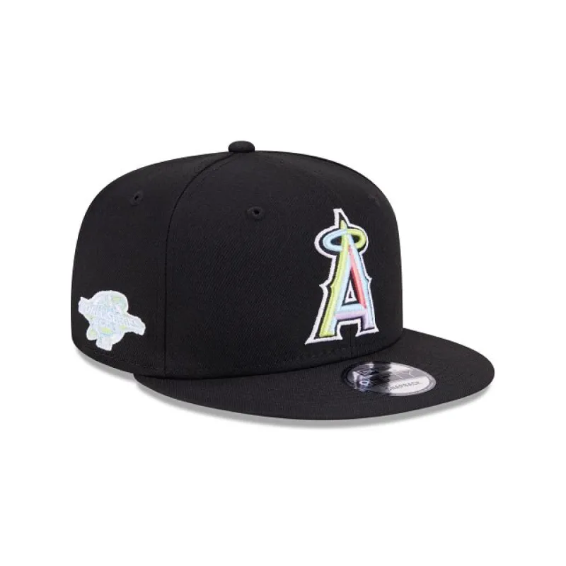 Los Angeles Angels Color Pack Black 9FIFTY Snapback Hat sold by New Era