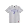 Brooklyn Dodgers Throwback Gray Pinstripe T-Shirt sold by New Era