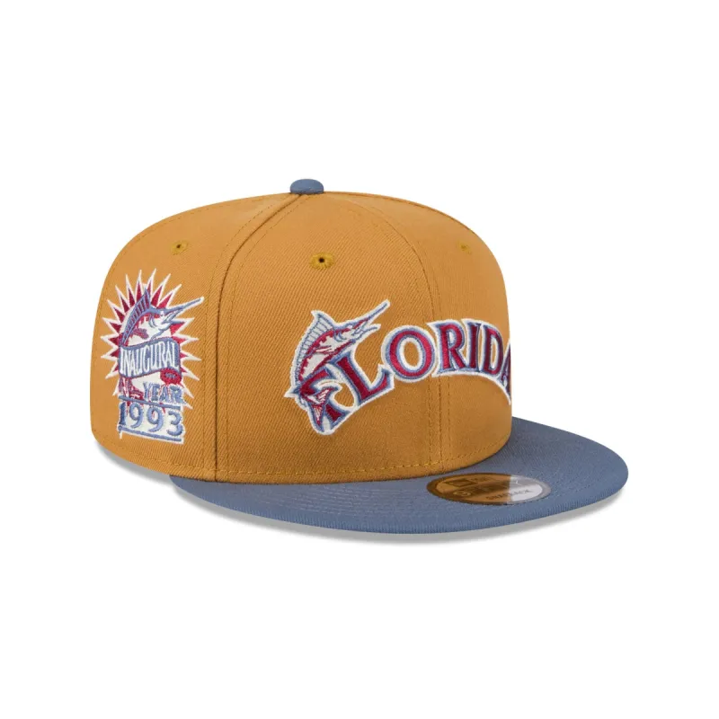 Miami Marlins Panama Tan 9FIFTY Snapback Hat sold by New Era