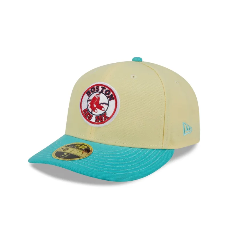 Boston Red Sox Soft Yellow Low Profile 59FIFTY Fitted Hat sold by New Era