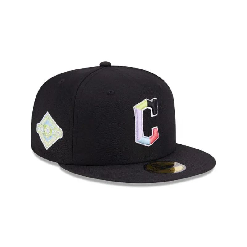 Cleveland Guardians Color Pack Black 59FIFTY Fitted Hat sold by New Era