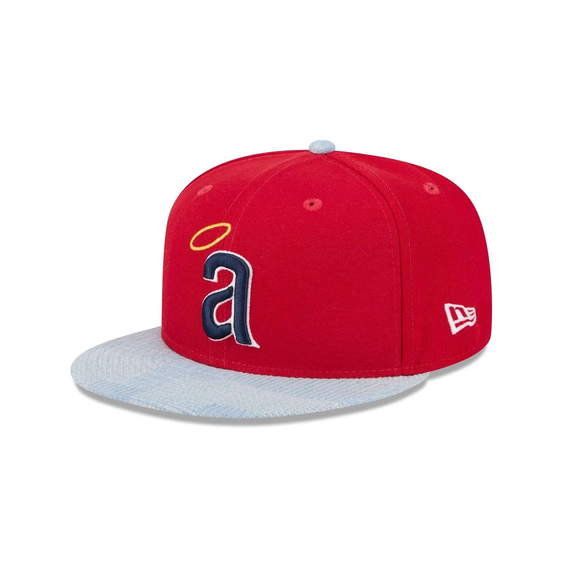 Los Angeles Angels Patch Denim 59FIFTY Fitted Hat sold by New Era