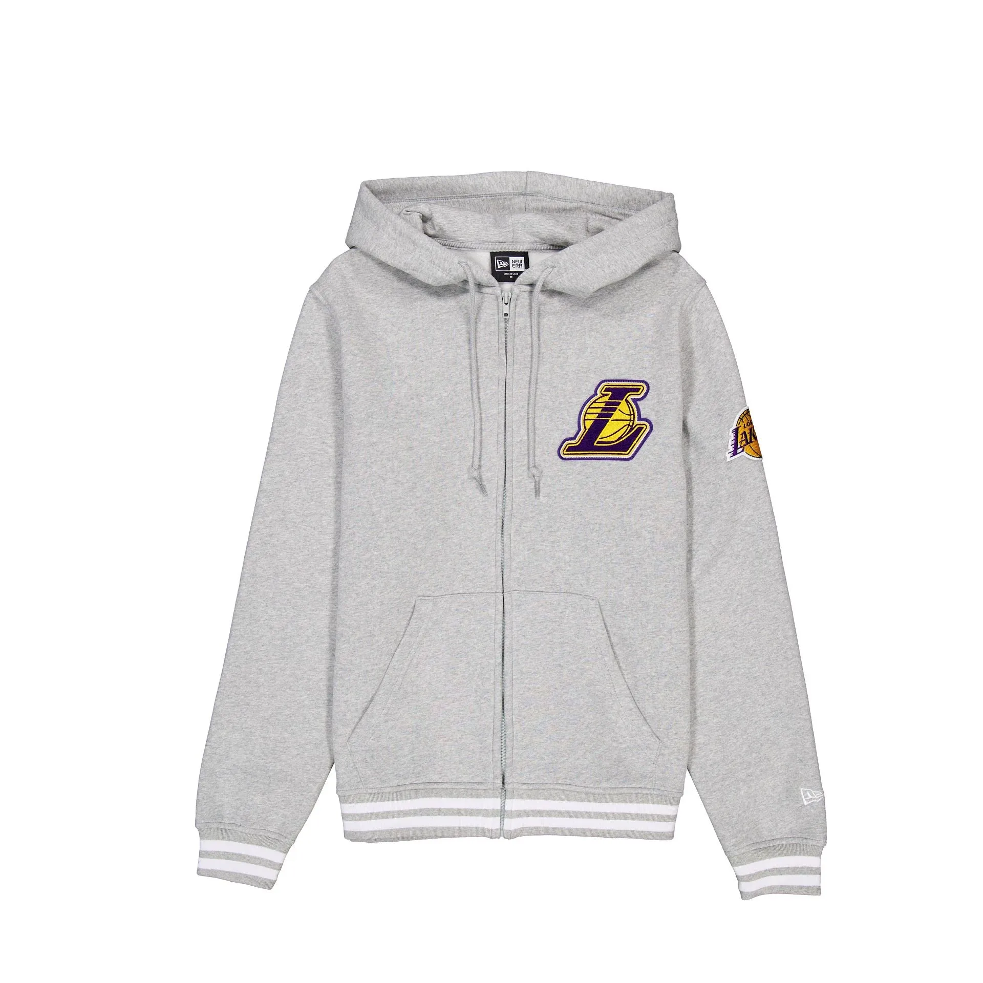 Los Angeles Lakers Gray Logo Select Full-Zip Hoodie sold by New Era
