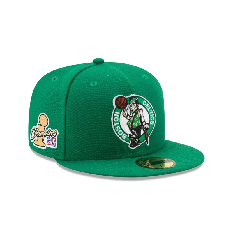 Boston Celtics 2024 NBA Champions Edition Side Patch 59FIFTY Fitted Hat sold by New Era