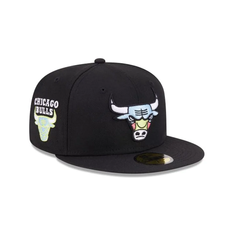 Chicago Bulls Color Pack Black 59FIFTY Fitted Hat sold by New Era