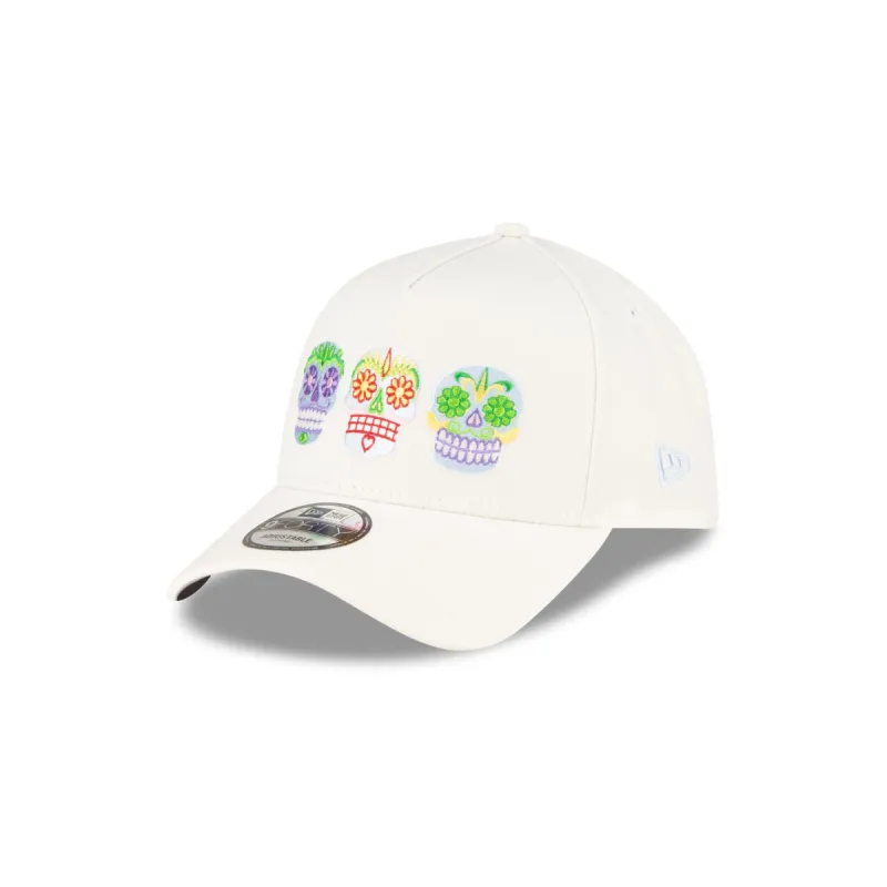 Day of the Dead Triple Sugar Skulls 9FORTY A-Frame Snapback Hat sold by New Era