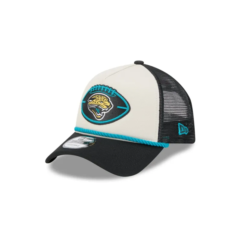 Jacksonville Jaguars 2024 Historic Sideline 9FORTY A-Frame Snapback Hat sold by New Era
