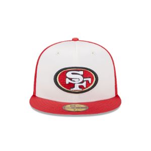 San Francisco 49ers Throwback Satin 59FIFTY Fitted Hat sold by New Era