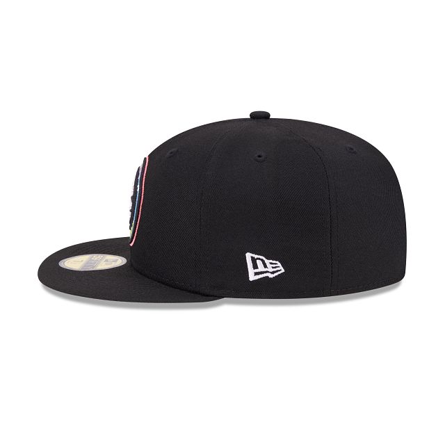 Brooklyn Nets Color Pack Black 59FIFTY Fitted Hat sold by New Era product image thumbnail 5