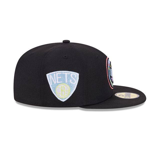 Brooklyn Nets Color Pack Black 59FIFTY Fitted Hat sold by New Era product image thumbnail 4