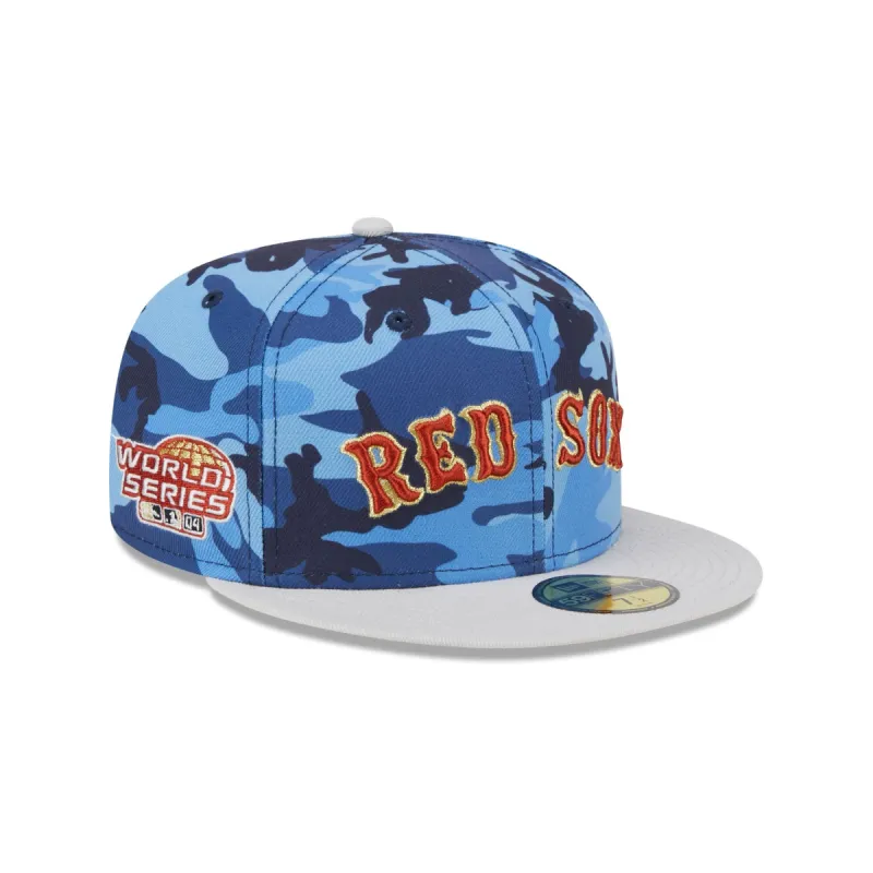 Boston Red Sox Blue Camo 59FIFTY Fitted Hat sold by New Era