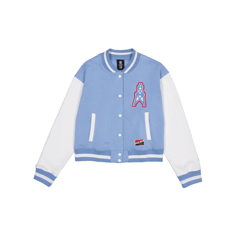 Oilers Throwback Fleece Women's Jacket sold by New Era