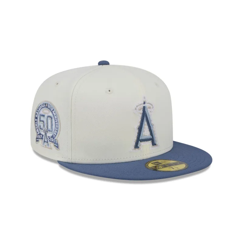 Los Angeles Angels Wavy Chainstitch 59FIFTY Fitted Hat sold by New Era