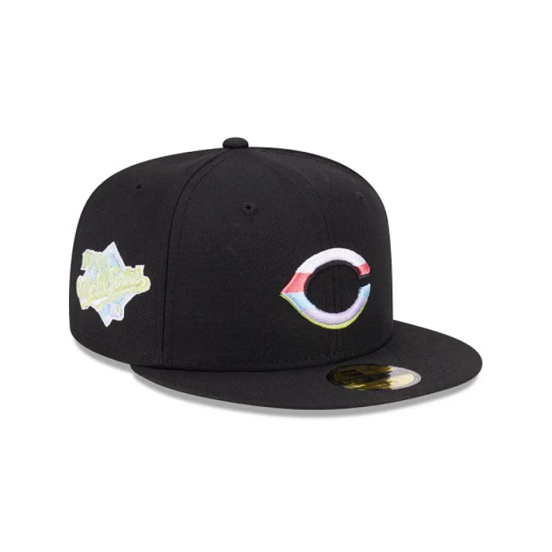 Cincinnati Reds Color Pack Black 59FIFTY Fitted Hat sold by New Era