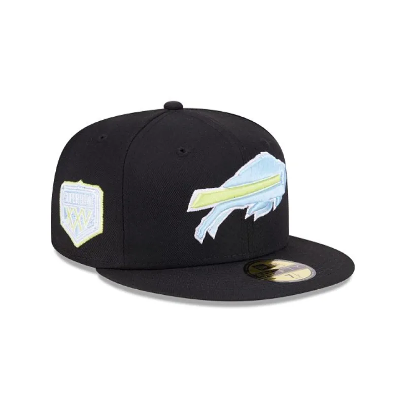 Buffalo Bills Color Pack Black 59FIFTY Fitted Hat sold by New Era