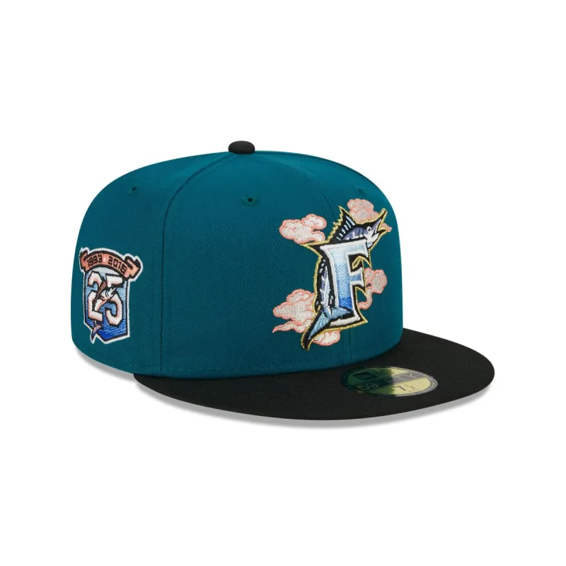 Miami Marlins Cloud Spiral 59FIFTY Fitted Hat sold by New Era