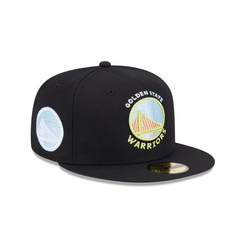 Golden State Warriors Color Pack Black 59FIFTY Fitted Hat sold by New Era
