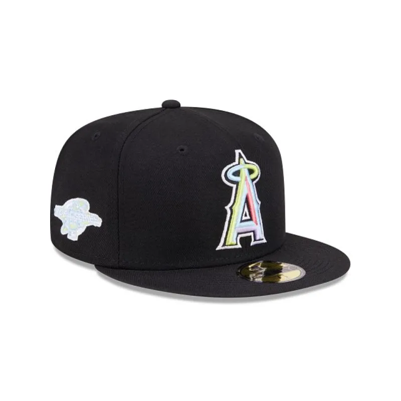 Los Angeles Angels Color Pack Black 59FIFTY Fitted Hat sold by New Era