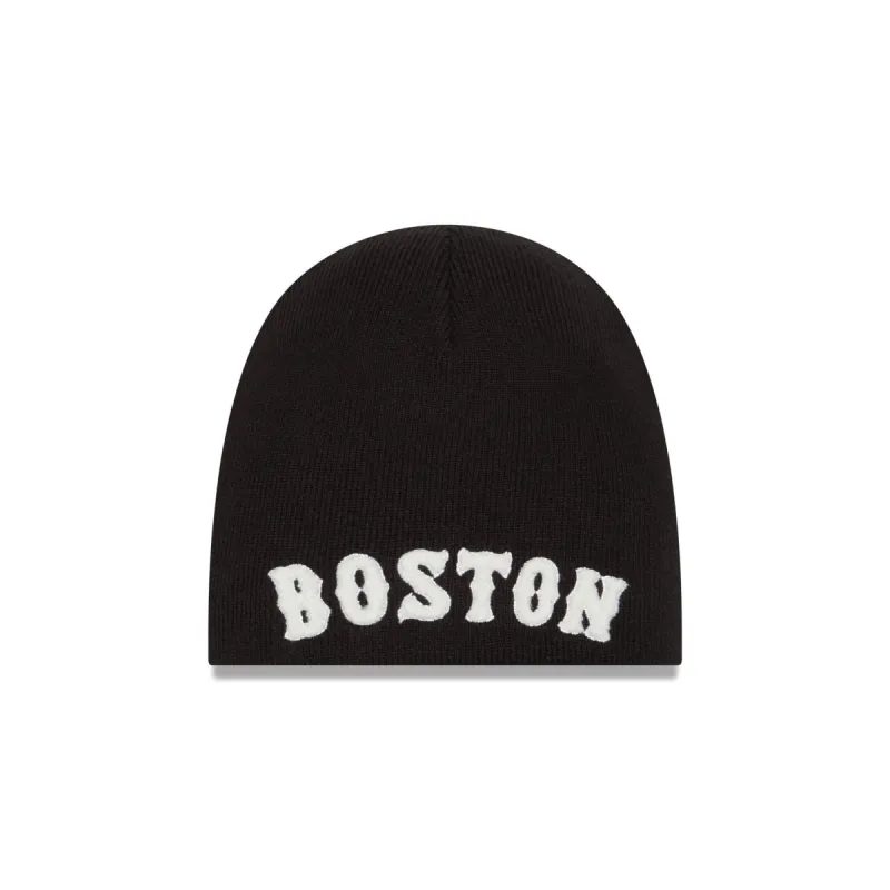 Boston Red Sox Chenille Script Knit Hat sold by New Era