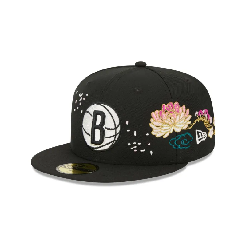 Brooklyn Nets Cherry Blossom 59FIFTY Fitted Hat sold by New Era