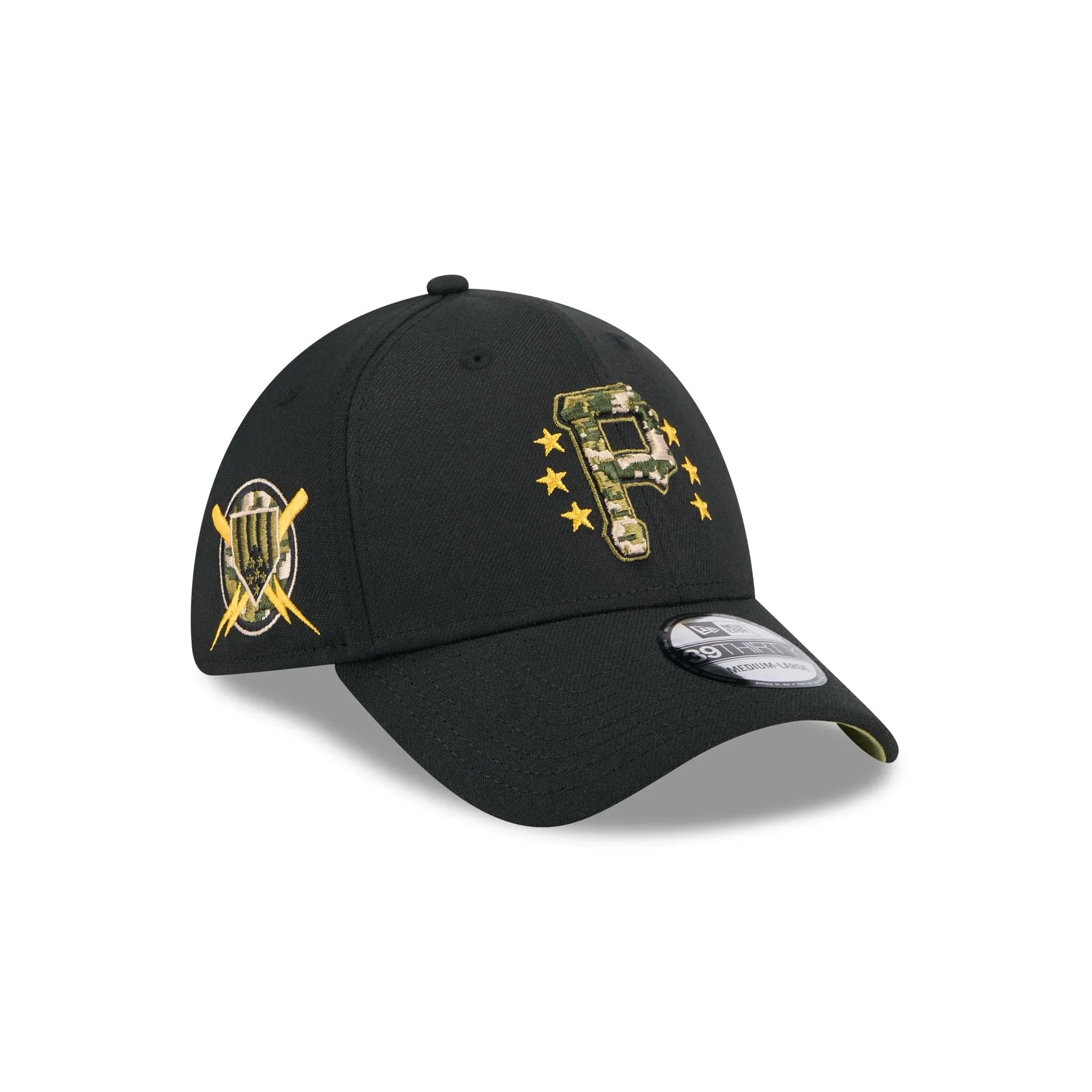 Pittsburgh Pirates Armed Forces Day 2024 39THIRTY Stretch Fit Hat sold by New Era