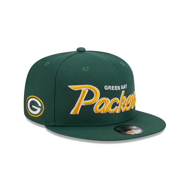 Green Bay Packers Script 9FIFTY Snapback Hat sold by New Era