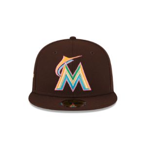 Just Caps Drop 20 Miami Marlins 59FIFTY Fitted Hat sold by New Era