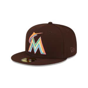 Just Caps Drop 20 Miami Marlins 59FIFTY Fitted Hat sold by New Era