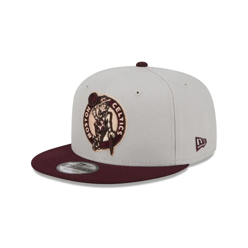 Boston Celtics Mauve Visor 9FIFTY Snapback Hat sold by New Era