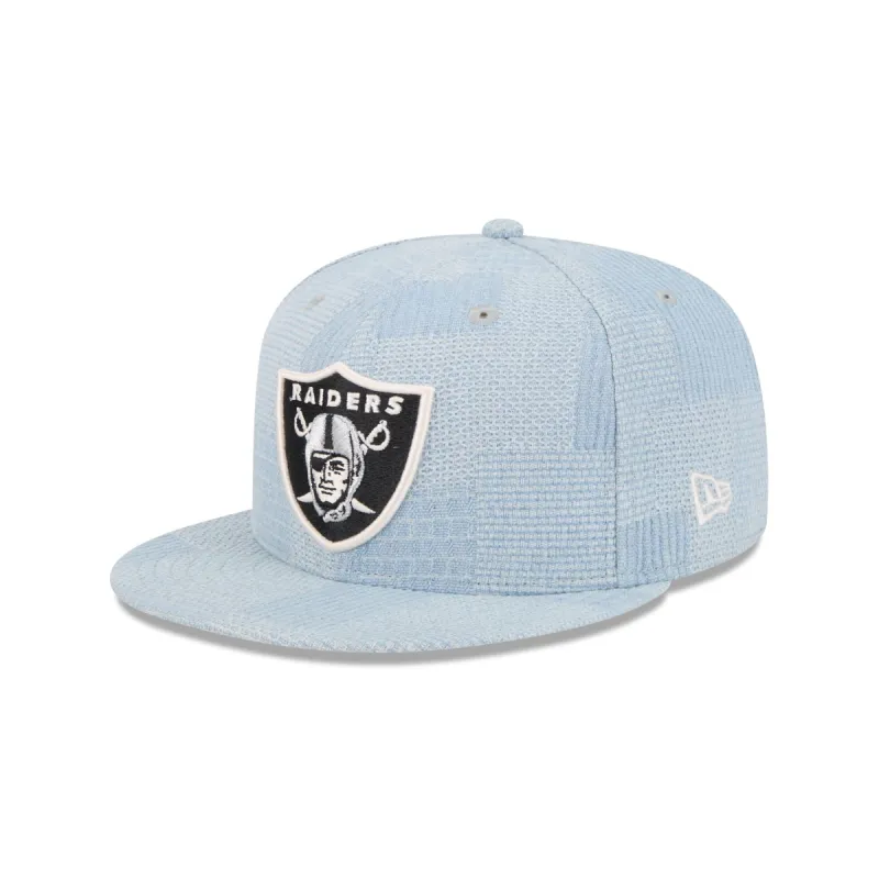 Las Vegas Raiders Denim Patchwork 9FIFTY Snapback Hat sold by New Era