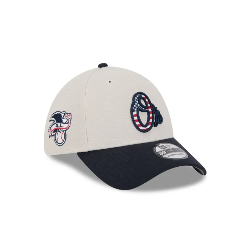 Baltimore Orioles Independence Day 2024 39THIRTY Stretch Fit Hat sold by New Era