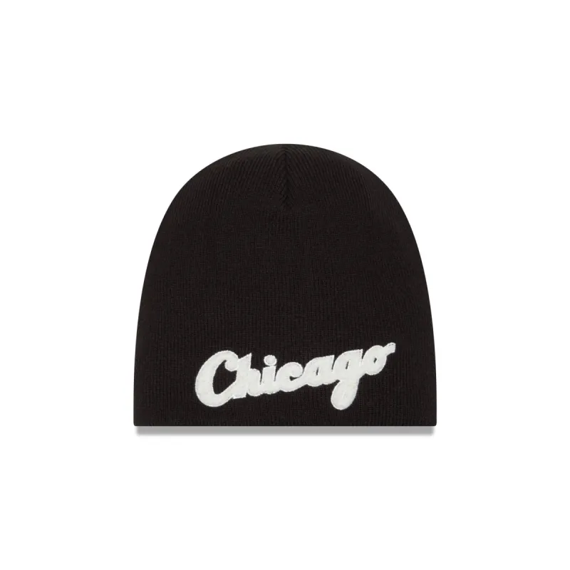 Chicago White Sox Chenille Script Knit Hat sold by New Era