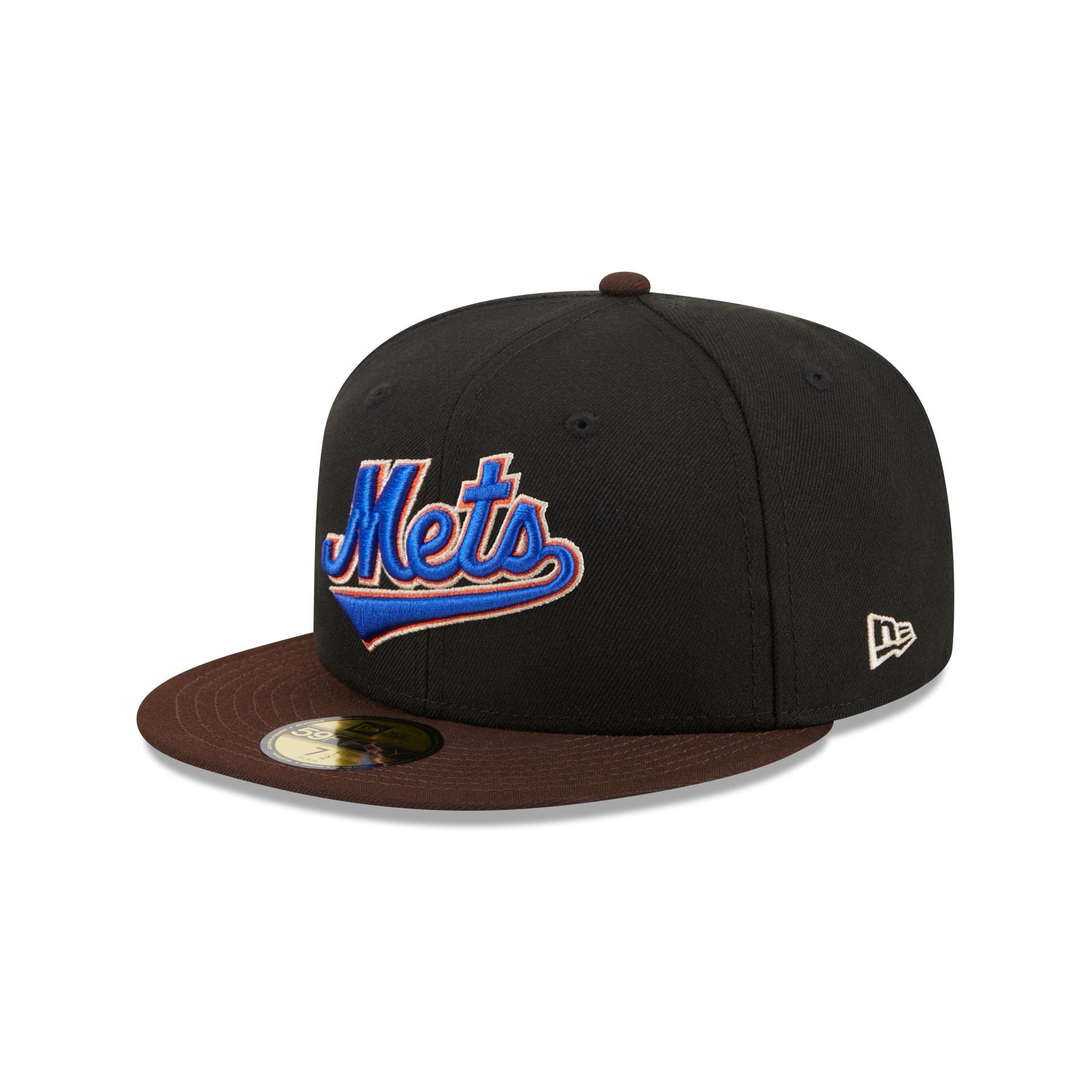 New York Mets Chocolate Visor 59FIFTY Fitted Hat sold by New Era