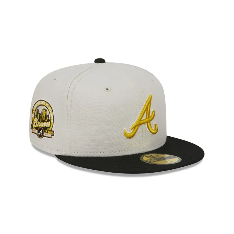 Atlanta Braves Two Tone Stone 59FIFTY Fitted Hat sold by New Era