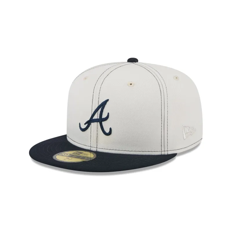 Atlanta Braves Sandy Linen 59FIFTY Fitted Hat sold by New Era
