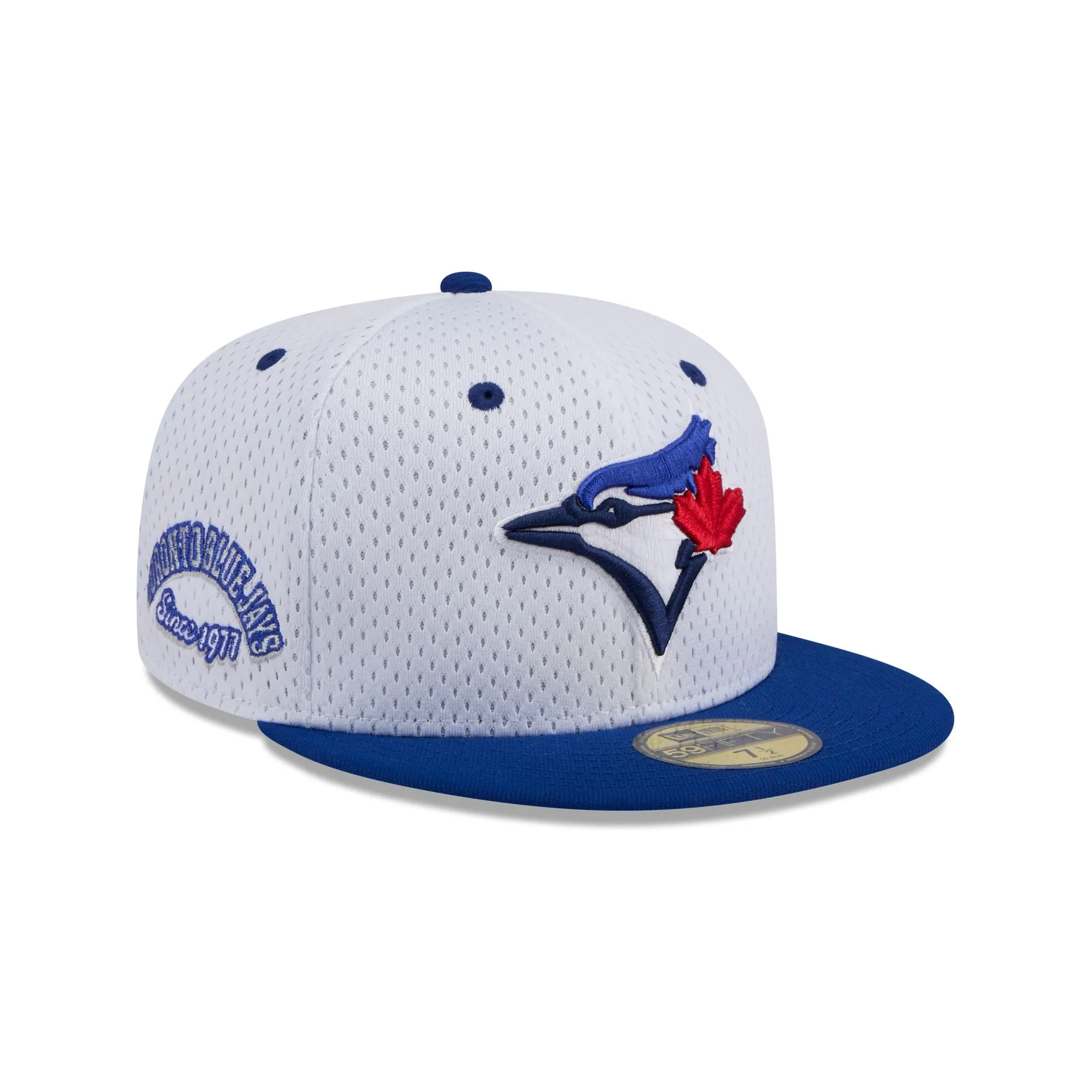 Toronto Blue Jays Throwback Mesh 59FIFTY Fitted Hat sold by New Era