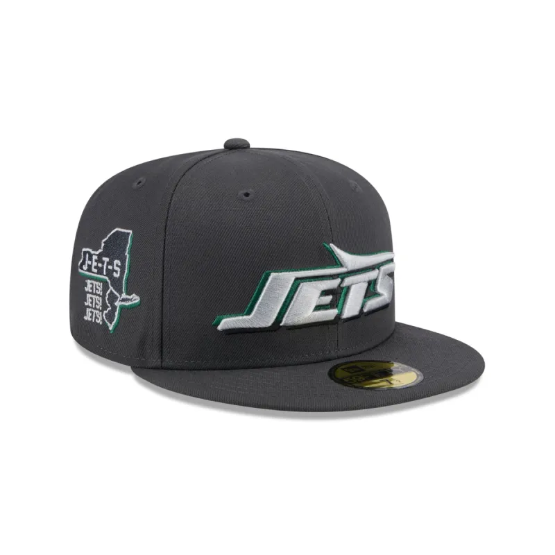 New York Jets 2024 Draft Gray 59FIFTY Fitted Hat sold by New Era