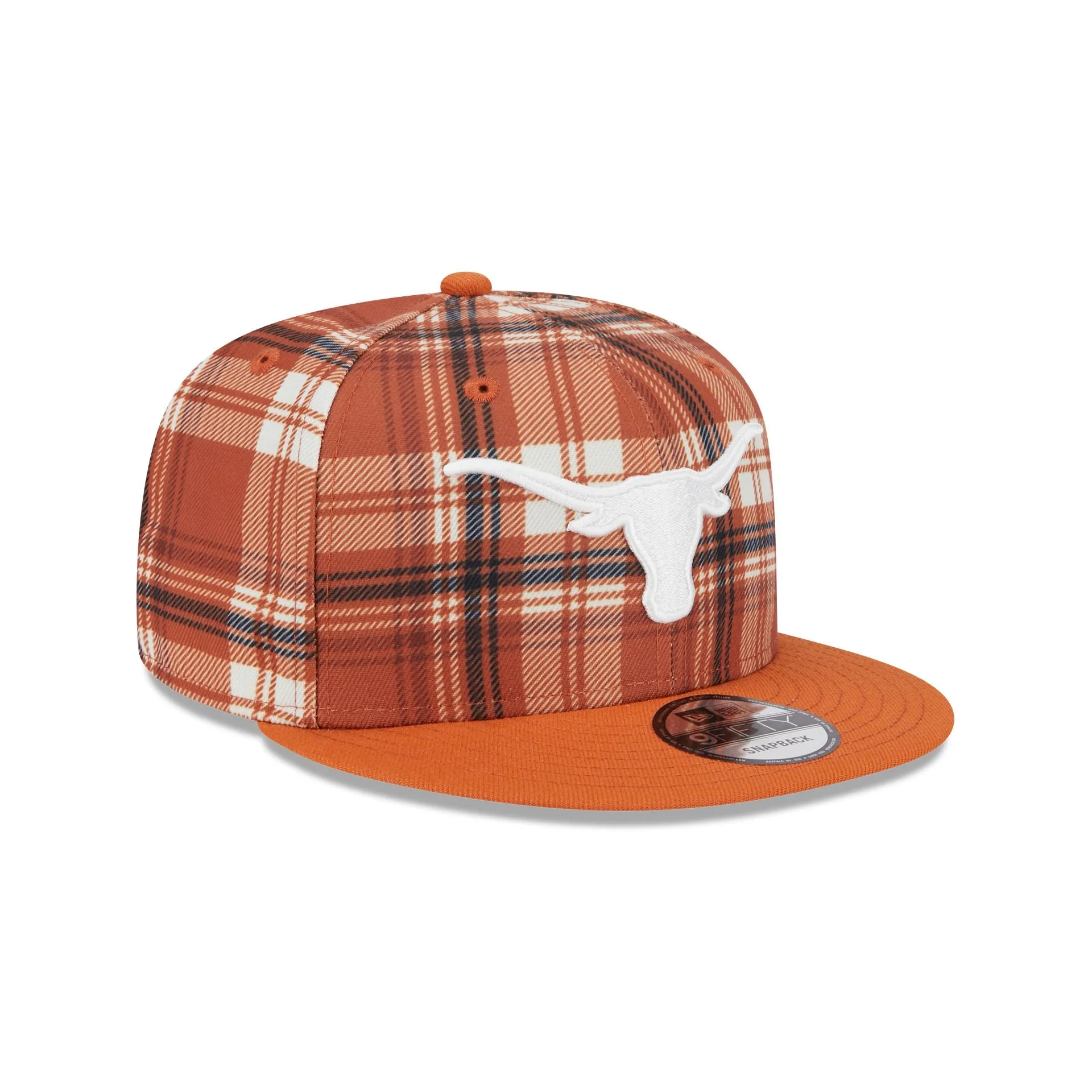Texas Longhorns Plaid 9FIFTY Snapback Hat sold by New Era product image thumbnail 3