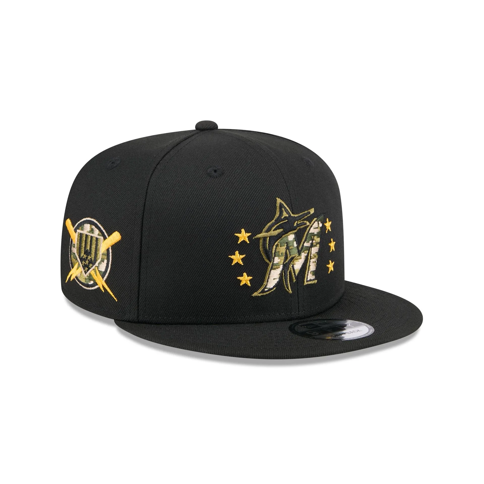 Miami Marlins Armed Forces Day 2024 9FIFTY Snapback Hat sold by New Era