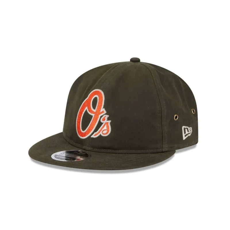 Baltimore Orioles Rifle Green Retro Crown 9FIFTY Adjustable Hat sold by New Era