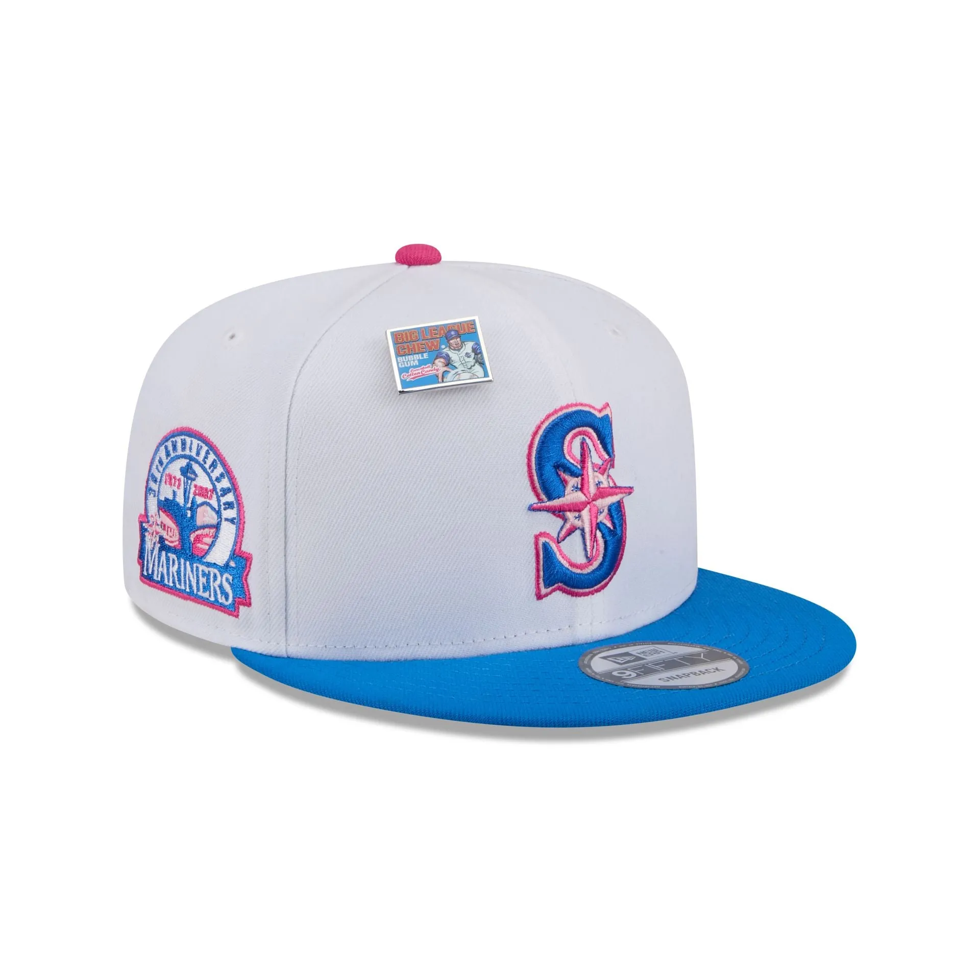 Big League Chew X Seattle Mariners Cotton Candy 9FIFTY Snapback Hat sold by New Era